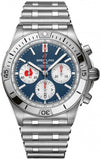 Breitling Chronomat B01 42 Six Nations France Blue Dial Silver Steel Strap Watch for Men - AB0134A81C1A1 Buy Now By Breitling