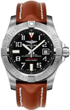 Breitling Avenger II Seawolf Stainless Steel 45mm Volcano Black Leather Strap Mens Watch - A1733110/BC31/434X Buy Now By Breitling