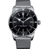 Breitling Superocean Heritage B20 Automatic 46 Black Dial Silver Mesh Bracelet Watch for Men - AB2020121B1A1 Buy Now By Breitling