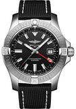 Breitling Avenger Automatic GMT 43 Black Dial Black Nylon Strap Watch for Men - A32397101B1X1 Buy Now By Breitling