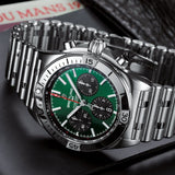 Breitling Chronomat B01 42 Green Dial Silver Steel Strap Watch for Men - AB0134101L1A1 Buy Now By Breitling