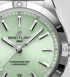 Breitling Chronomat Automatic 36 Green Dial Silver Steel Strap Watch for Women - A10380101L1A1 Buy Now By Breitling