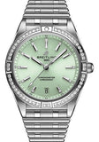 Breitling Chronomat Automatic 36 Diamonds Green Dial Two Tone Steel Strap Watch for Women - A10380591L1A1 Buy Now By Breitling