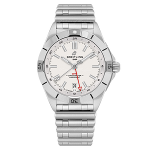 Breitling Chronomat GMT 40 White Dial Silver Steel Strap Watch for Men - A32398101A1A1 Buy Now By Breitling