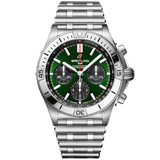 Breitling Chronomat B01 42 Green Dial Silver Steel Strap Watch for Men - AB0134101L1A1 Buy Now By Breitling