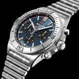 Breitling Chronomat B01 42mm Blue Dial Silver Steel Strap Watch for Men - AB0134101C1A1 Buy Now By Breitling