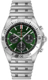 Breitling Chronomat B01 42mm Green Dial Silver Steel Strap Watch for Men - AB01343A1L1A1 Buy Now By Breitling