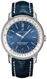 Breitling Navitimer Automatic 38mm Blue Dial Blue Leather Strap Mens Watch - A17325211C1P1 Buy Now By Breitling
