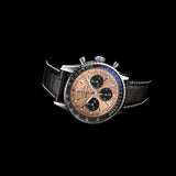 Breitling Navitimer B01 Chronograph 43 Brown Dial Black Leather Strap Watch for Men - AB0138241K1P1 Buy Now By Breitling