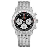 Breitling Navitimer B01 Chronograph 43 Black Dial Silver Steel Strap Watch for Men - AB0138211B1A1 Buy Now By Breitling