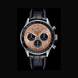 Breitling Navitimer B01 Chronograph 43 Brown Dial Black Leather Strap Watch for Men - AB0138241K1P1 Buy Now By Breitling