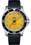 Breitling Superocean Automatic 44mm Yellow Dial Black Rubber Strap Watch for Men - A17367021I1S1 Buy Now By Breitling