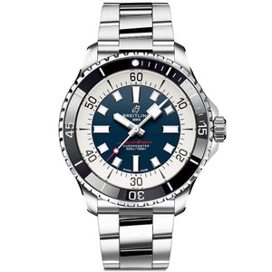 Breitling Superocean Automatic 44mm Blue Dial Silver Steel Strap Watch for Men - A17376211C1A1 Buy Now By Breitling