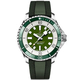 Breitling Superocean Automatic 44 Green Dial Green Rubber Strap Watch for Men - A17376A31L1S1 Buy Now By Breitling