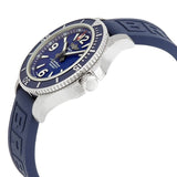 Breitling Superocean 44mm Automatic Blue Dial Blue Rubber Strap Watch for Men - A17367D81C1S2 Buy Now By Breitling