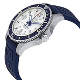 Breitling Superocean II Automatic 42mm White Dial Blue Rubber Strap Watch for Men - A17366D81A1S2 Buy Now By Breitling