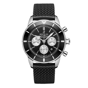 Breitling Superocean Heritage B01 Chronograph 44 Black Dial Black Mesh Bracelet Watch for Men - AB0162121B1S1 Buy Now By Breitling