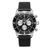 Breitling Superocean Heritage B01 Chronograph 44 Black Dial Black Mesh Bracelet Watch for Men - AB0162121B1S1 Buy Now By Breitling