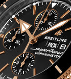 Breitling Superocean Heritage Chronograph 44 Black Dial Black Mesh Bracelet Watch for Men - U13313121B1S1 Buy Now By Breitling