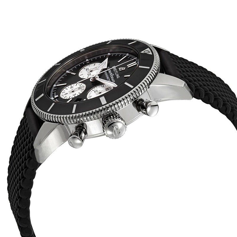 Breitling Superocean Heritage B01 Chronograph 44 Black Dial Black Mesh Bracelet Watch for Men - AB0162121B1S1 Buy Now By Breitling