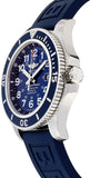 Breitling Superocean II 44mm Blue Dial Blue Rubber Strap Watch for Men - A17392D8/C910/158S/A20SS.1 Buy Now By Breitling