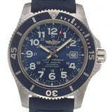 Breitling Superocean II 44mm Blue Dial Blue Rubber Strap Watch for Men - A17392D8/C910/158S/A20SS.1 Buy Now By Breitling