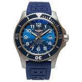 Breitling Superocean II 44mm Blue Dial Blue Rubber Strap Watch for Men - A17392D8/C910/158S/A20SS.1 Buy Now By Breitling
