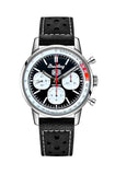 Breitling Top Time B01 Deus Black Dial Black Leather Strap Watch for Men - AB01765A1B1X1 Buy Now By Breitling