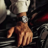 Breitling Top Time B01 Deus Black Dial Black Leather Strap Watch for Men - AB01765A1B1X1 Buy Now By Breitling