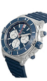 Breitling Super Chronomat B01 44 Blue Dial Blue Rubber Strap Watch for Men - AB0136161C1S1 Buy Now By Breitling
