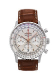 Breitling Navitimer B01 Chronograph 41 White Dial Brown Leather Strap Watch for Men - AB0139211G1P1 Buy Now By Breitling