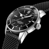 Breitling Superocean Heritage B20 Automatic 44 Black Dial Black Mesh Bracelet Watch for Men - AB2030121B1S1 Buy Now By Breitling