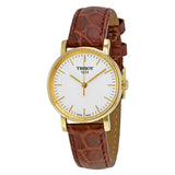 Tissot Everytime Desire Small White Dial Maroon Leather Strap Watch For Women - T109.210.36.031.00 Buy Now By Tissot