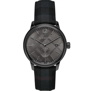 Burberry The Classic Round Horseferry Black Dial Black Leather Strap Watch for Men - BU10010 Buy Now By Burberry