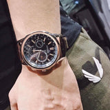 Citizen Eco Drive Calendrier Black Dial Brown Leather StrapWatch For Men - BU2023-12E Buy Now By Citizen