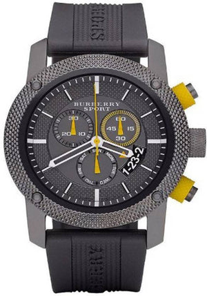 Burberry Sport Endurance Chronograph Grey Dial Grey Rubber Strap Watch for Men - BU7713 Buy Now By Burberry