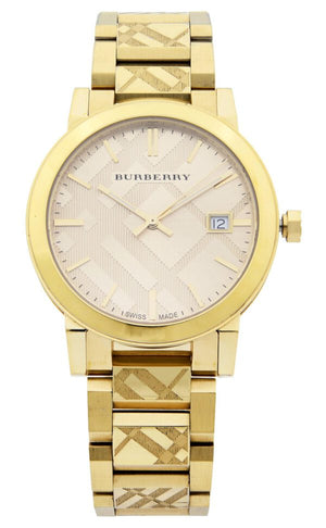Burberry The City Gold Dial Gold Steel Strap Watch for Men - BU9038 Buy Now By Burberry