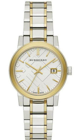 Burberry The City White Dial Two Tone Steel Strap Watch for Women - BU9115 Buy Now By Burberry
