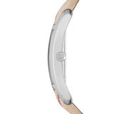 Burberry The Pioneer Silver Dial Haymarket Beige Leather Strap Watch for Women - BU9406 Buy Now By Burberry