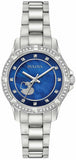 Bulova Crystal Collection Blue Mother of Pearl Dial Silver Steel Strap Watch for Women - 96L238 Buy Now By Bulova