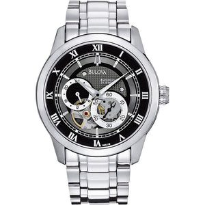Bulova BVA Dual Aperture Black Dial Silver Steel Strap Watch for Men - 96A119 Buy Now By Bulova
