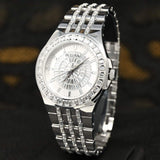 Bulova Phantom Crystal Silver Dial Silver Steel Strap Watch for Men - 96A236 Buy Now By Bulova