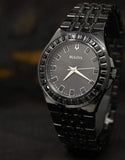 Bulova Crystal Collection Phantom Black Dial Black Steel Strap Watch for Men - 98A240 Buy Now By Bulova