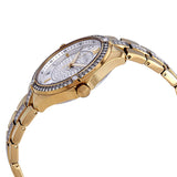 Bulova Crystal Collection Silver Crystal Dial Gold Steel Strap Watch for Women - 98L228 Buy Now By Bulova