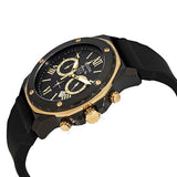 Bulova Marine Star Chronograph Black Dial Black Rubber Strap Watch for Men - 98B278 Buy Now By Bulova