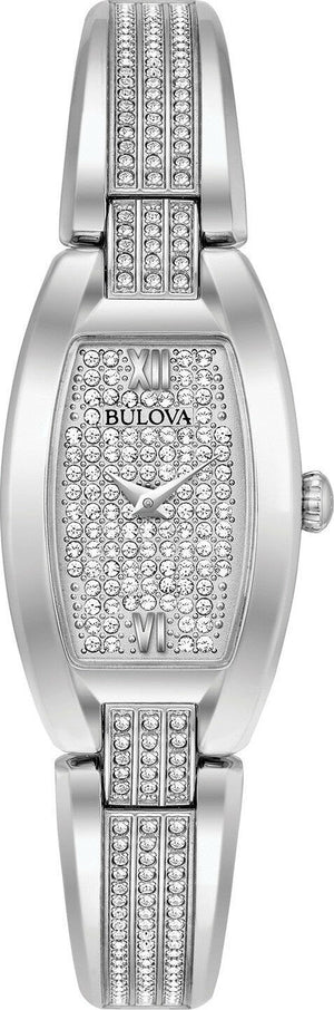 Bulova Crystal Collection Silver Dial Silver Steel Strap Watch for Women - 96L235 Buy Now By Bulova