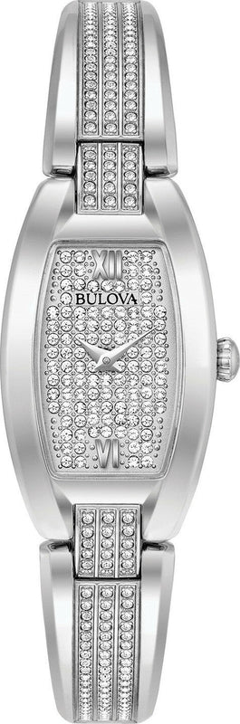 Bulova Crystal Collection Silver Dial Silver Steel Strap Watch for Women - 96L235 Buy Now By Bulova