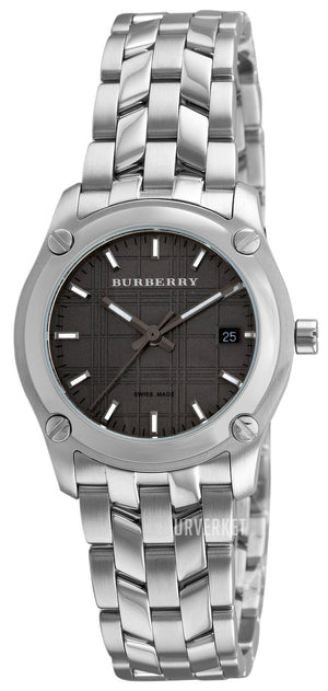Burberry Herringbone Grey Dial Silver Steel Strap Watch for Women - BU1851 Buy Now By Burberry