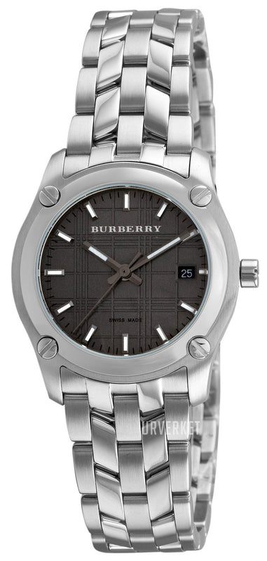Burberry Herringbone Grey Dial Silver Steel Strap Watch for Women - BU1851 Buy Now By Burberry