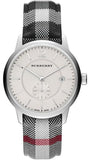 Burberry The Classic Horseferry Silver Dial Black Leather Strap Watch for Men - BU10002 Buy Now By Burberry
